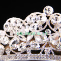 Große klare Stein Tiara Hochzeit Rhinestone Krone